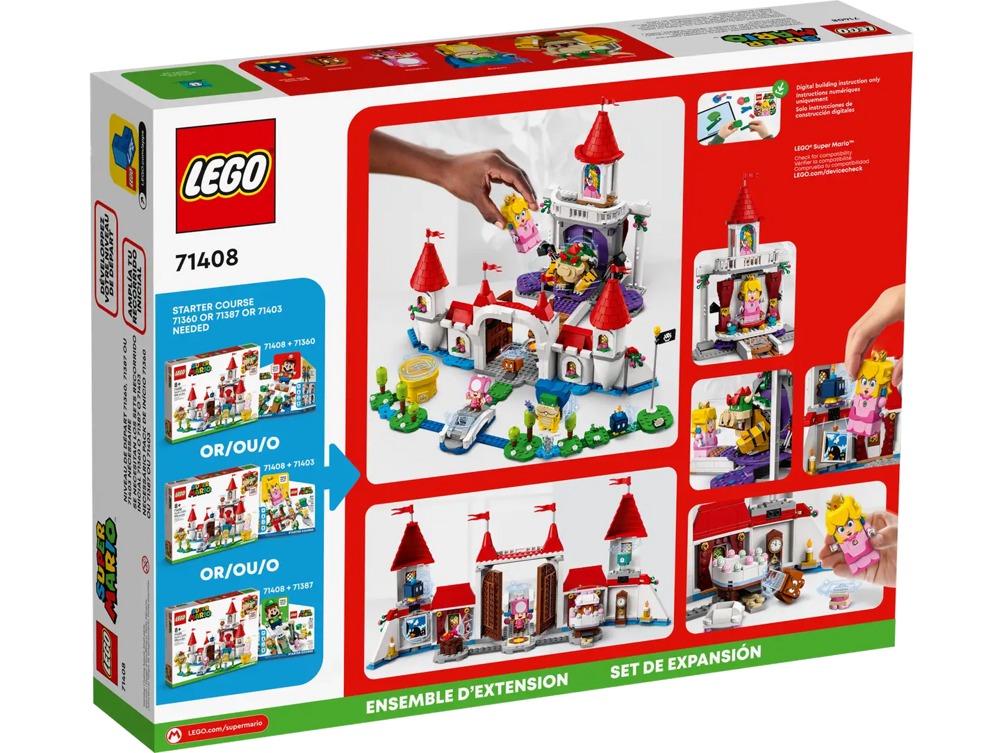 LEGO 71408 Ensemble d’extension Le château de Peach