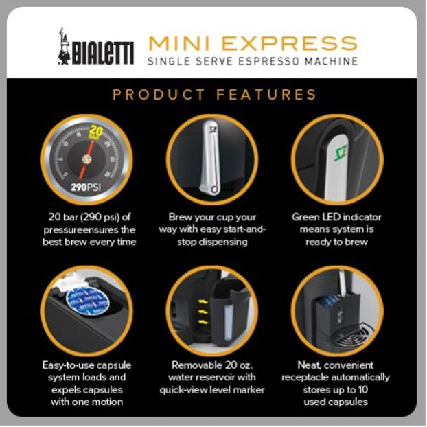 Bialetti Machine à café espresso à capsule