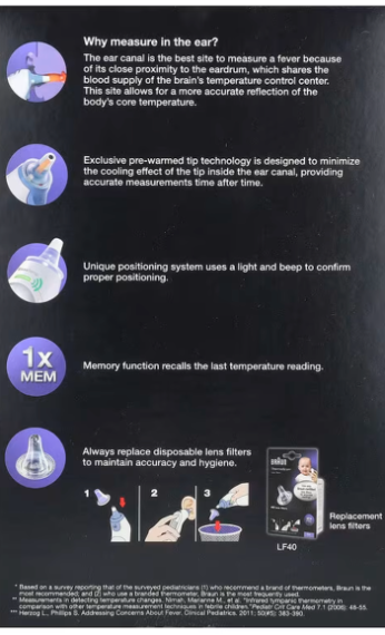 Braun ThermoScan 5 Thermomètre auriculaire (IRT6510CA)