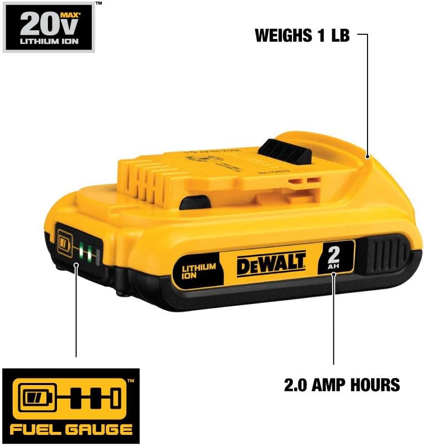 DeWALT Batterie Lithium-Ion V20 2 Ah (DCB203)