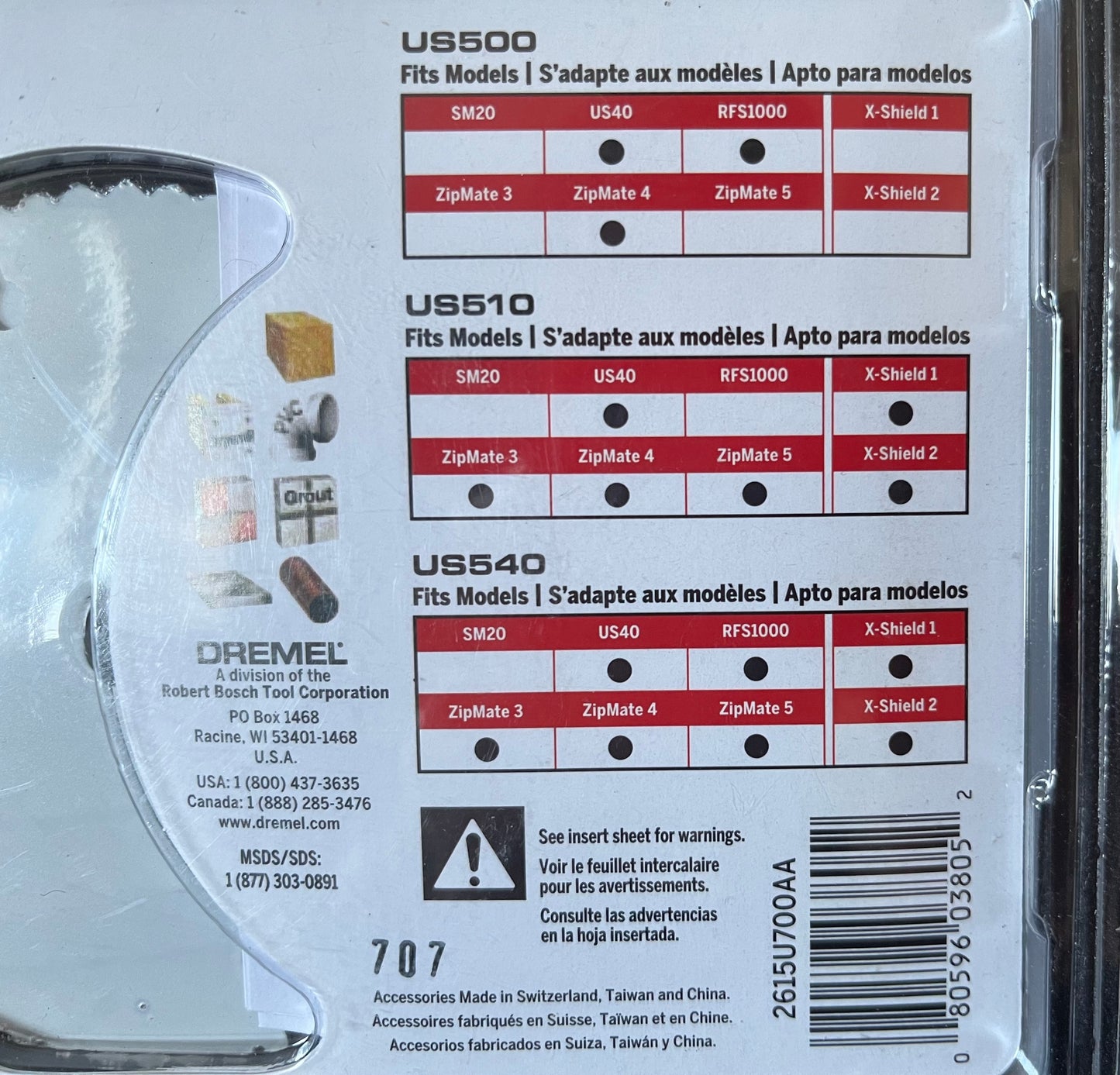 DREMEL Assortiment d'outils de coupe (US700)