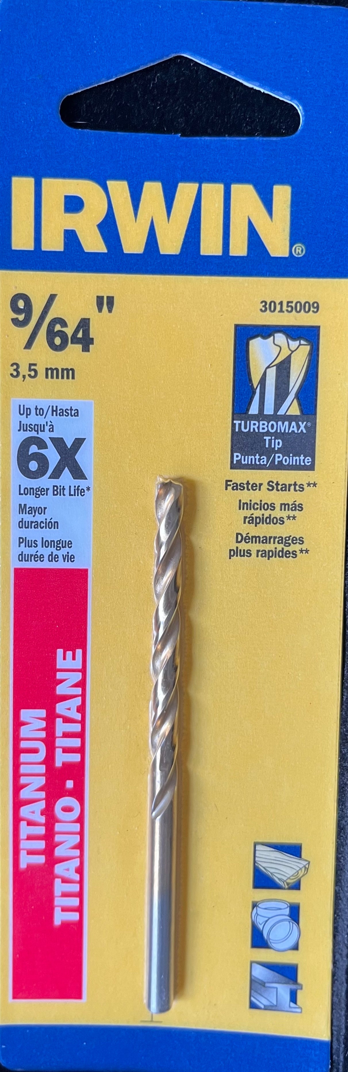 IRWIN Drill Bit 9/64" (3015009)