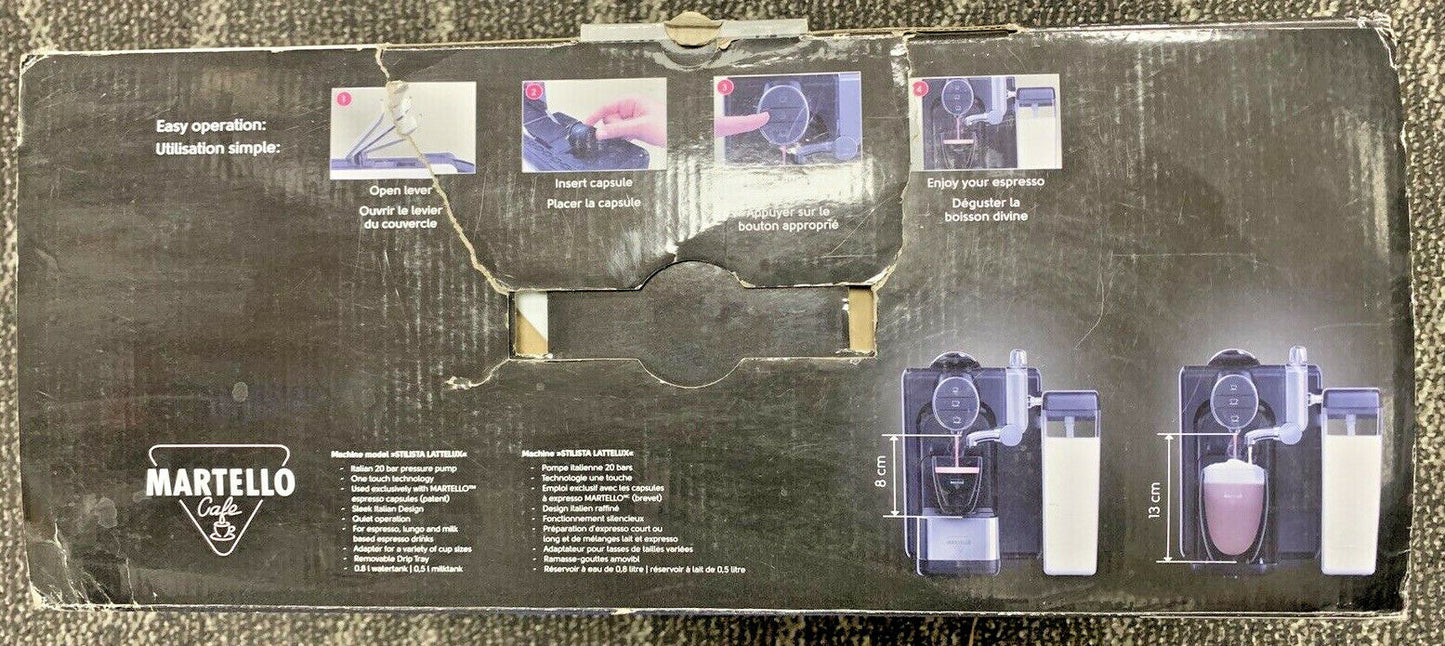 Martello Machine à espresso à capsule Stilista Lattelux
