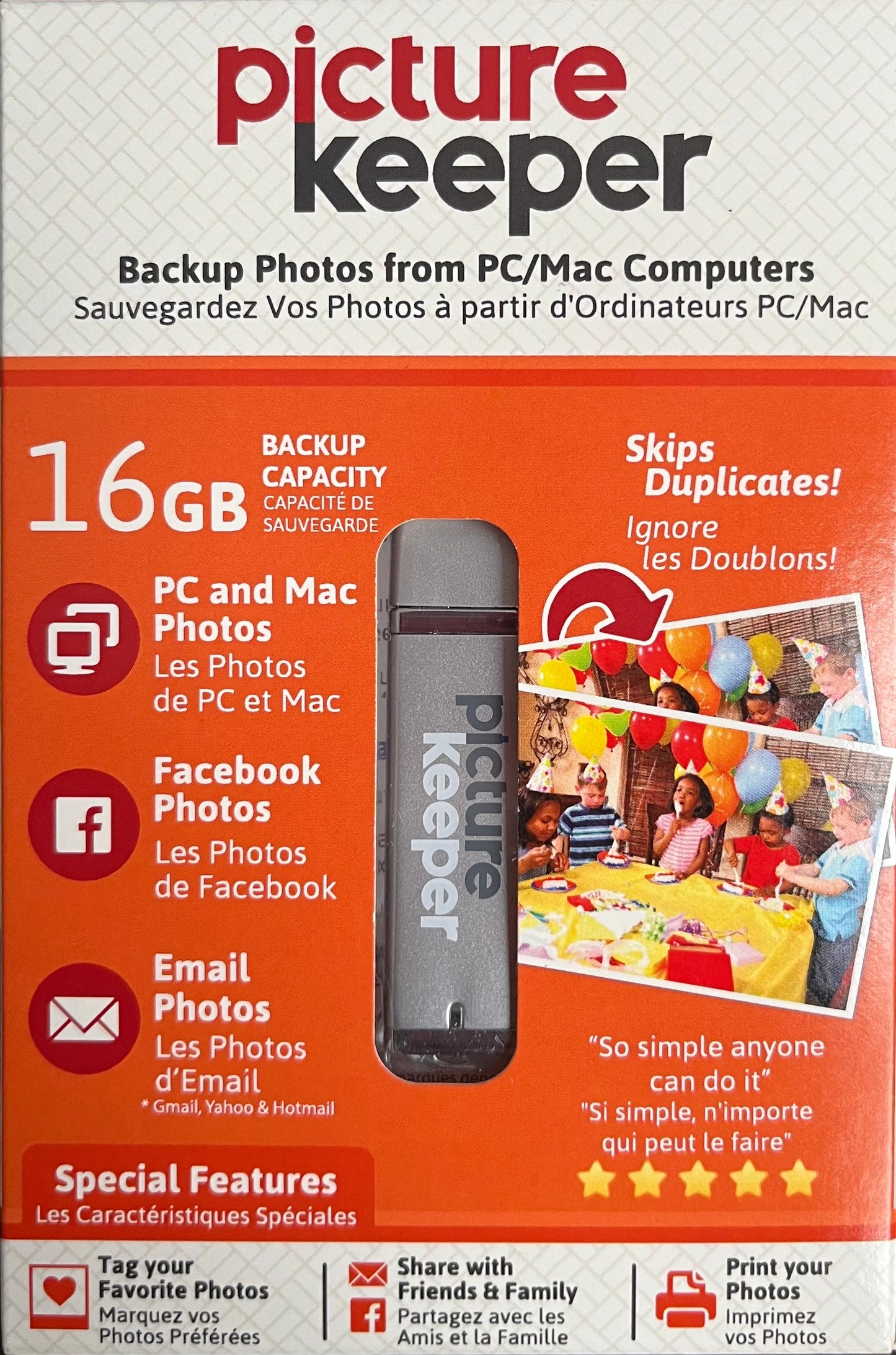 Picture Keeper Clé USB photo et vidéo 16 Go (PK16GB-FR)