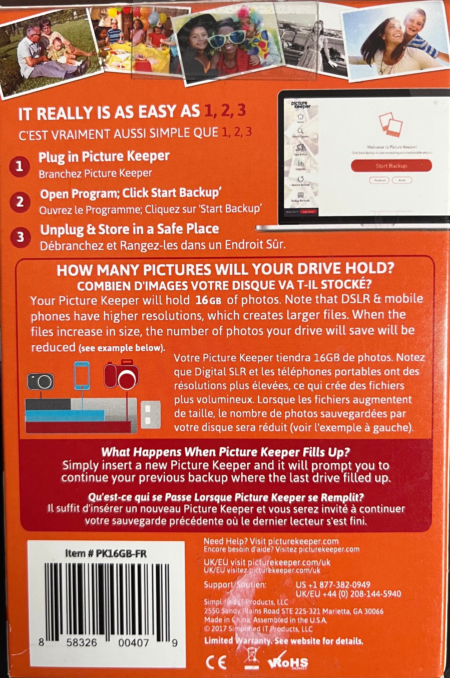 Picture Keeper Clé USB photo et vidéo 16 Go (PK16GB-FR)
