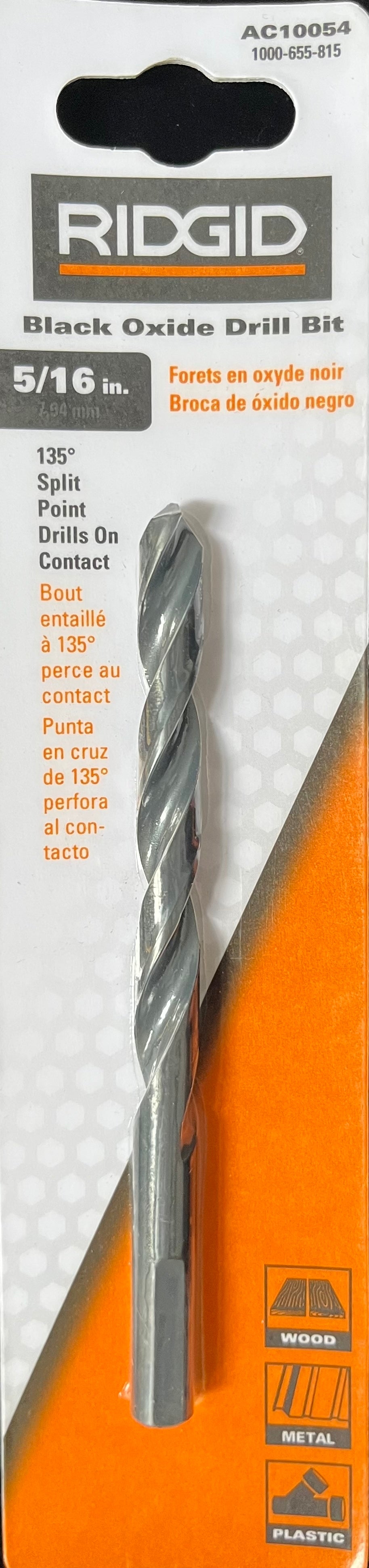 RIDGID Black Oxide Drill Bit 5/16" (AC10054)