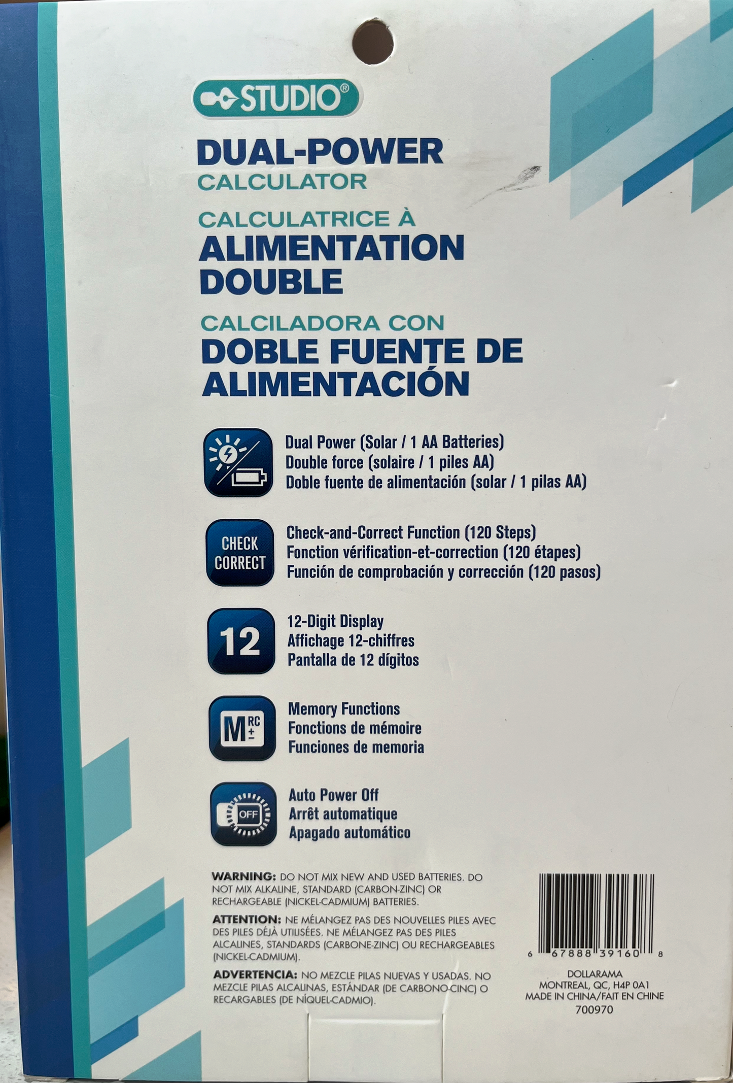 STUDIO Calculatrice Grand format (05-3082329)