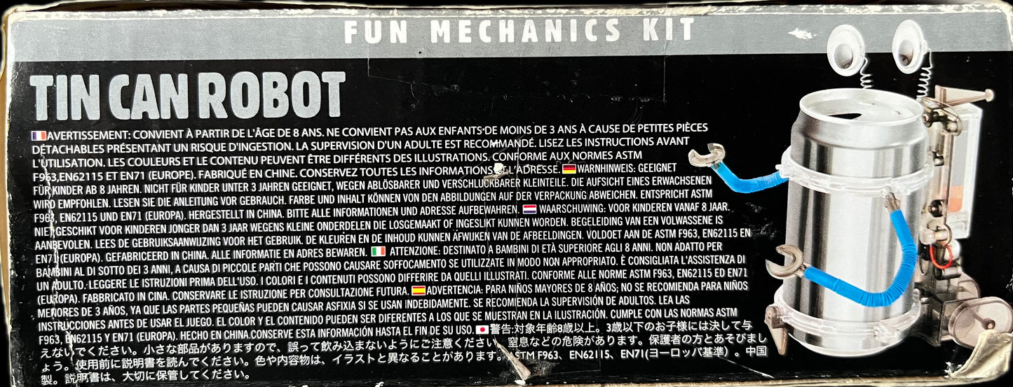 Green Science Robot Canette Tin Can Robot