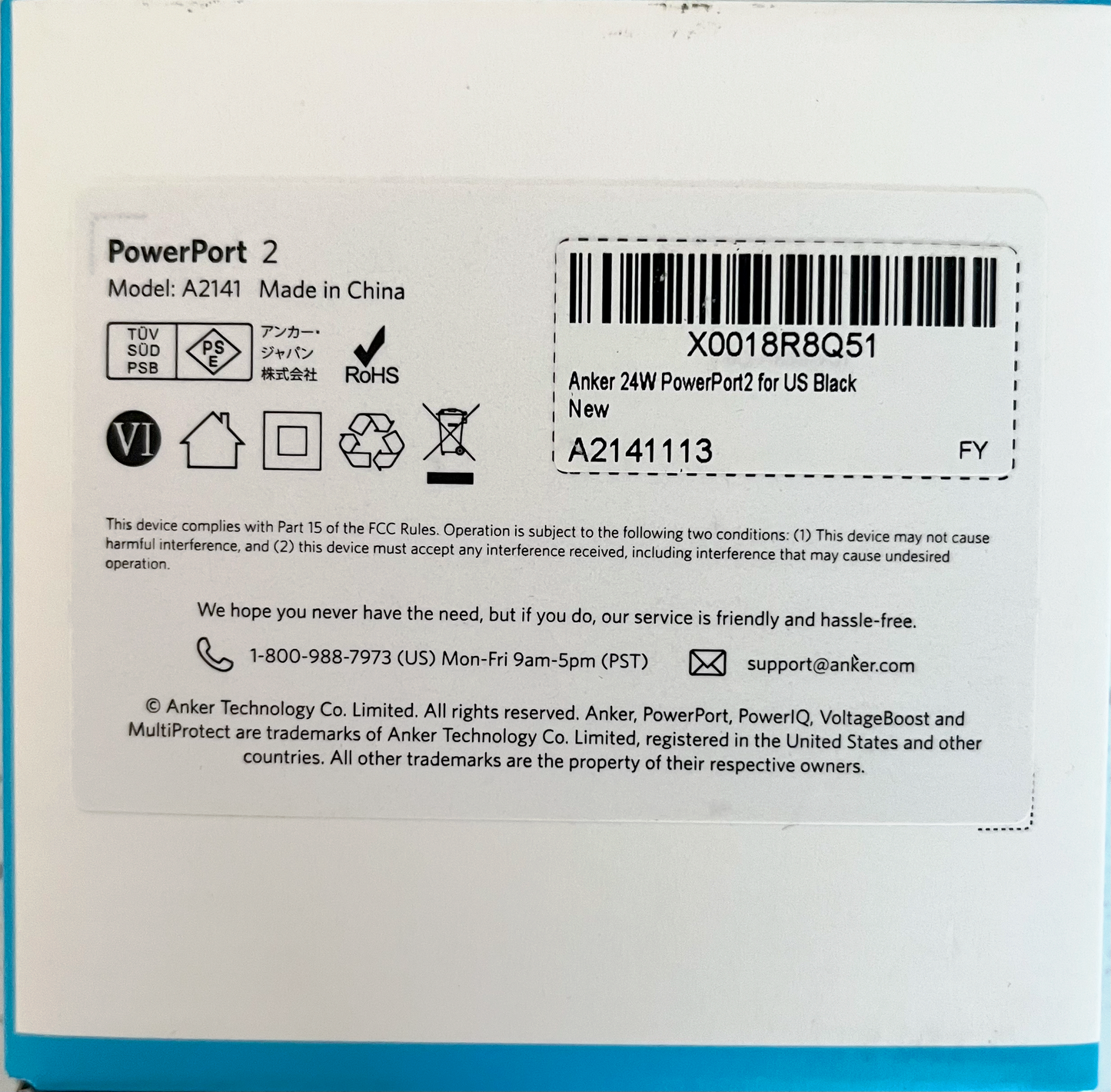 ANKER Bloc charge Mural USB 24W