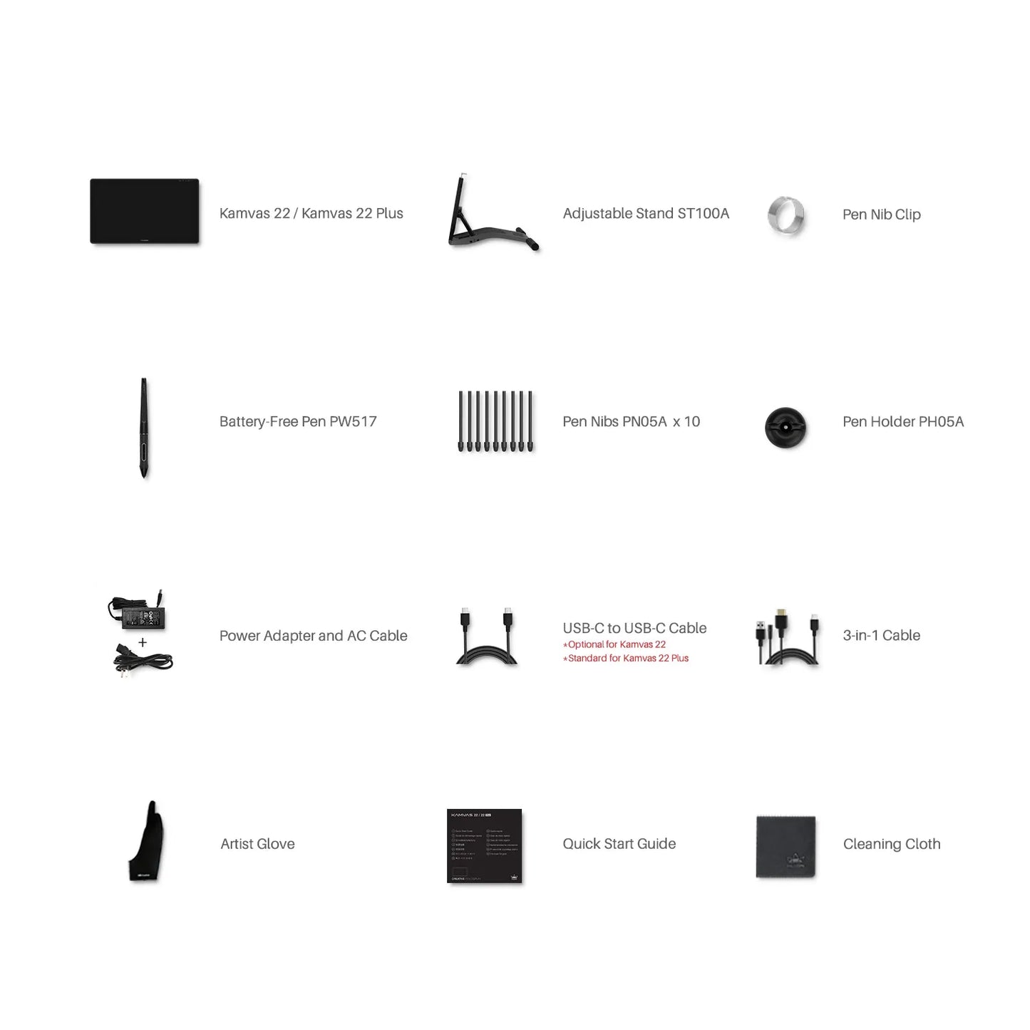 HUION Kamvas 22 Plus Tablette de dessin graphique 21,5" (GS2202)