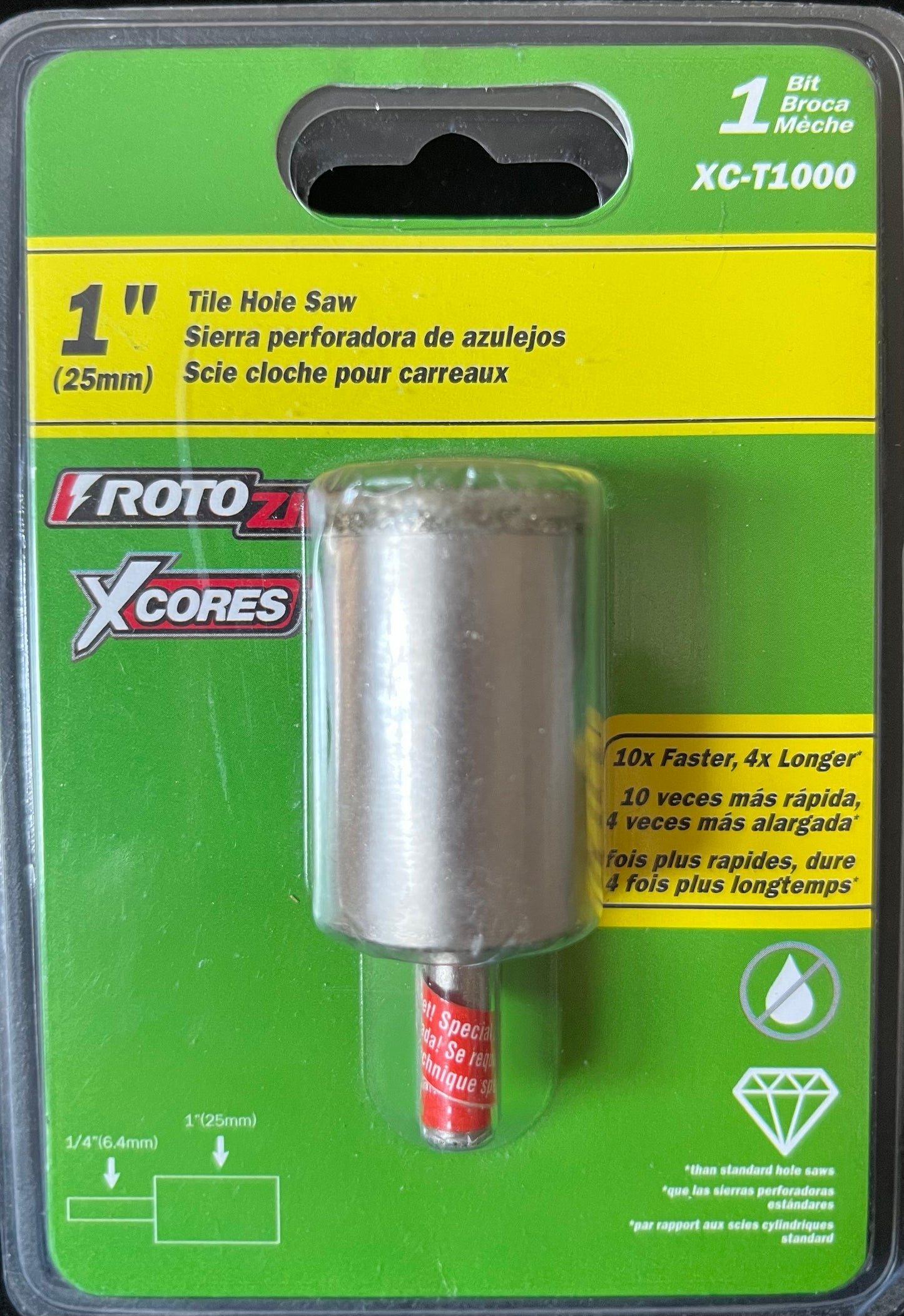 RotoZip Diamond Til Hole Saw 1" (XC-T1000)