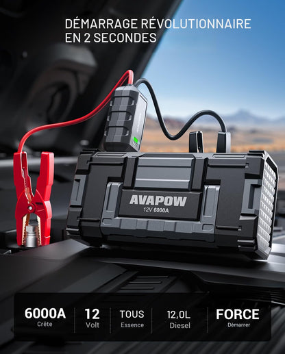 AVAPOW 6000A Car Jump Starter A68