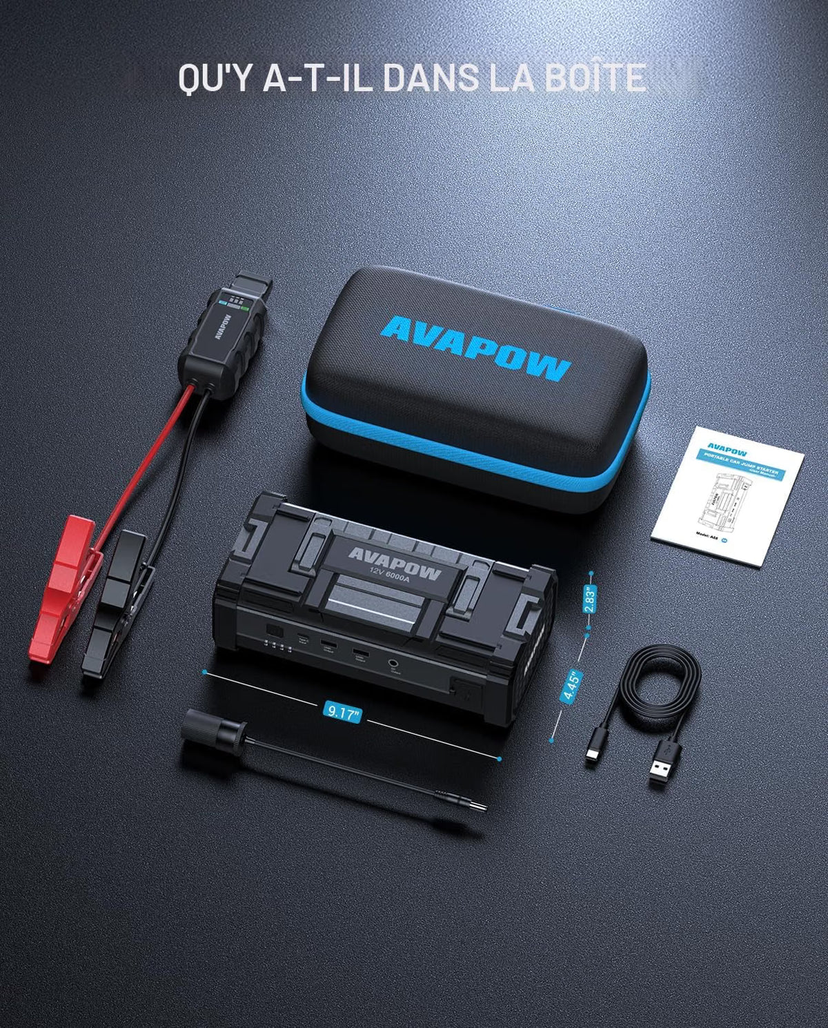 AVAPOW 6000A Car Jump Starter A68